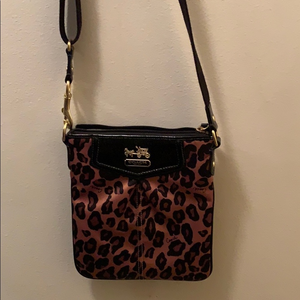 Coach leopard crossbody